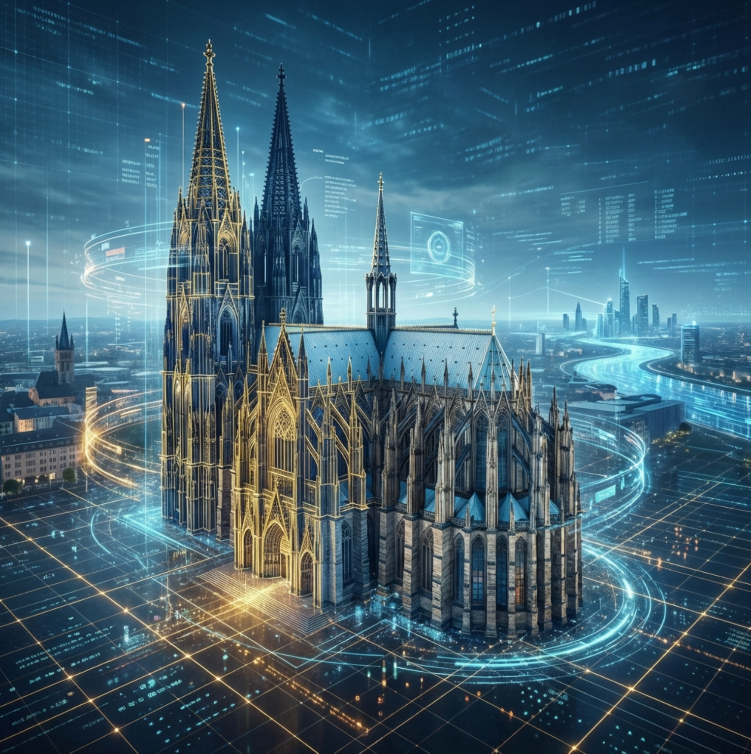 Cologne Cathedral 3D Wireframe Model